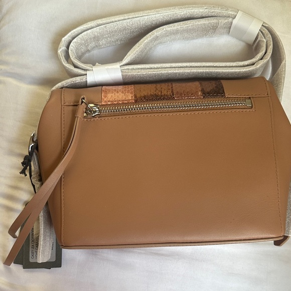 All Saints Tan and Brown Leather Messenger Bag - Picture 5 of 15